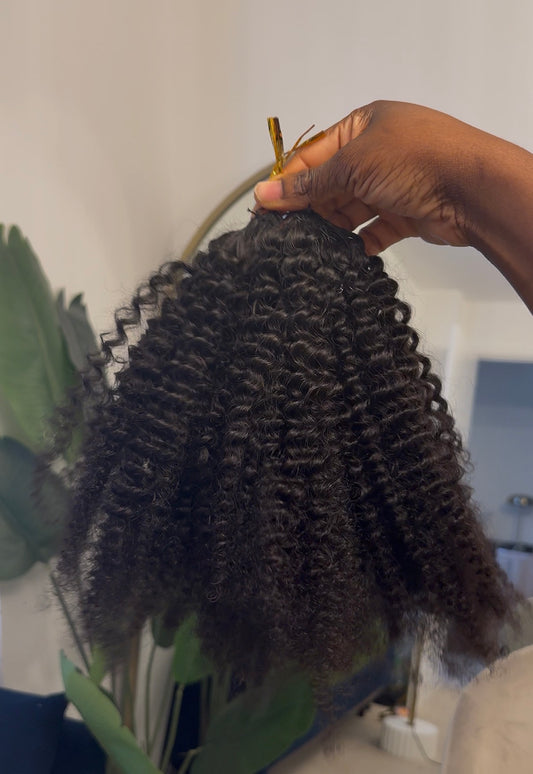 Afro Curly Crotchet Human Hair