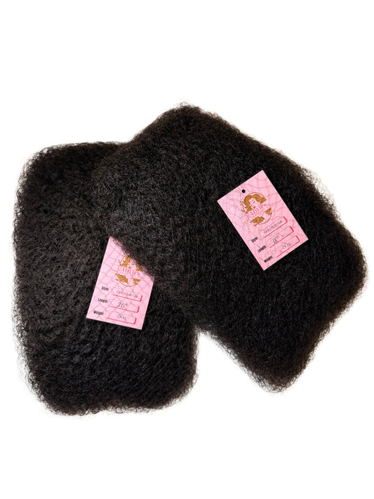 LADYB's Natural Black (1b) Afro Kinky Bulk Human Hair Braiding Extension