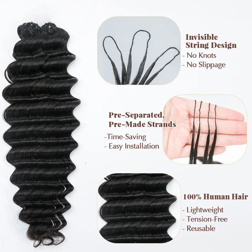 Deep Wave Crotchet Human Hair