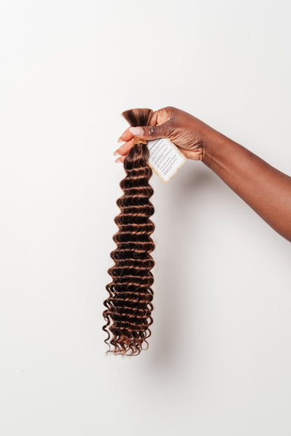 LADYB's 12A Virgin Deep wave BRAIDING HAIR BUNDLES