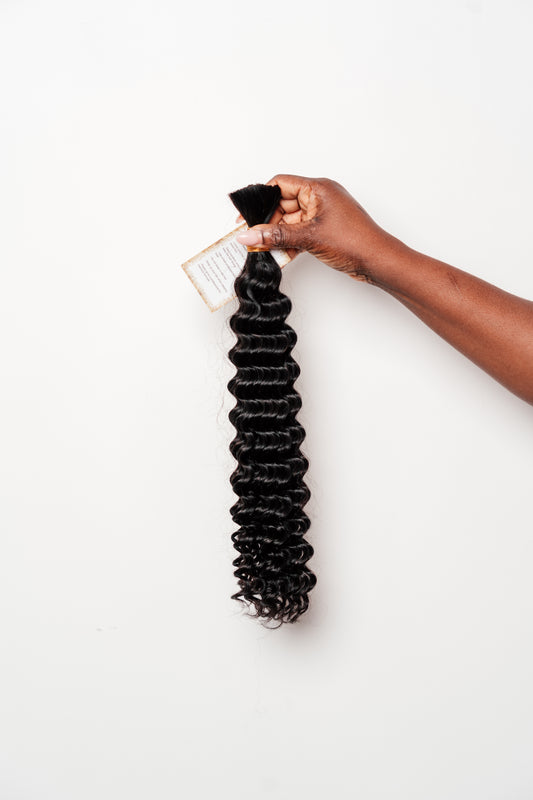 LADYB's 12A Virgin Deep wave BRAIDING HAIR BUNDLES