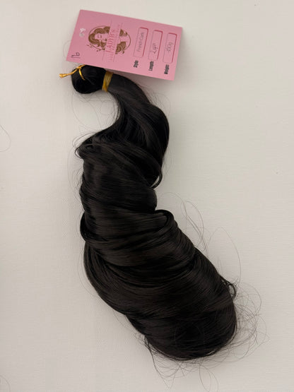 LADYB's Natural Black 1b French Curls Braiding Hair Extension