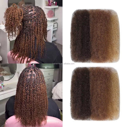LADYB's Honey Blonde Afro (27) Kinky Bulk Human Hair Braiding Extension