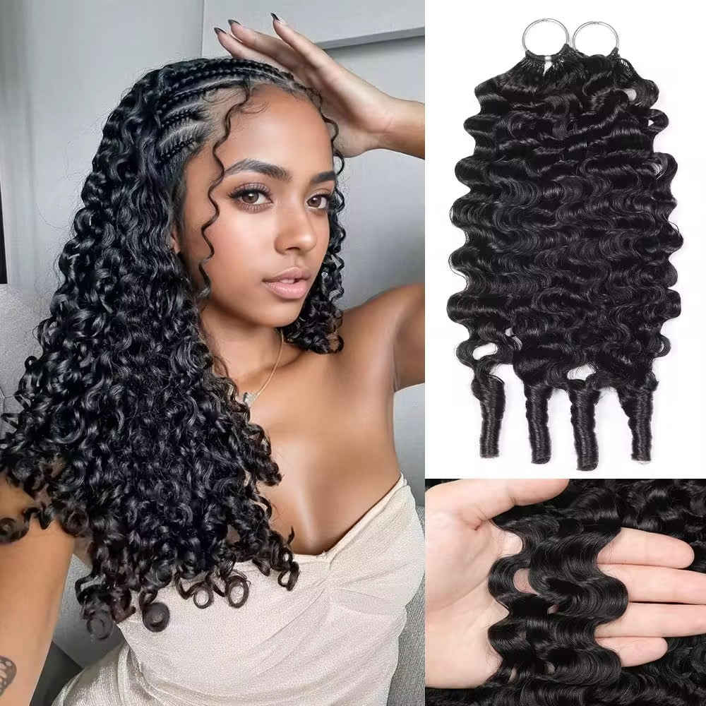Burmese Curly Crotchet Human Hair
