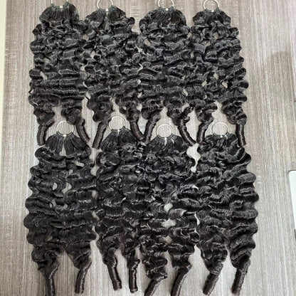 Burmese Curly Crotchet Human Hair