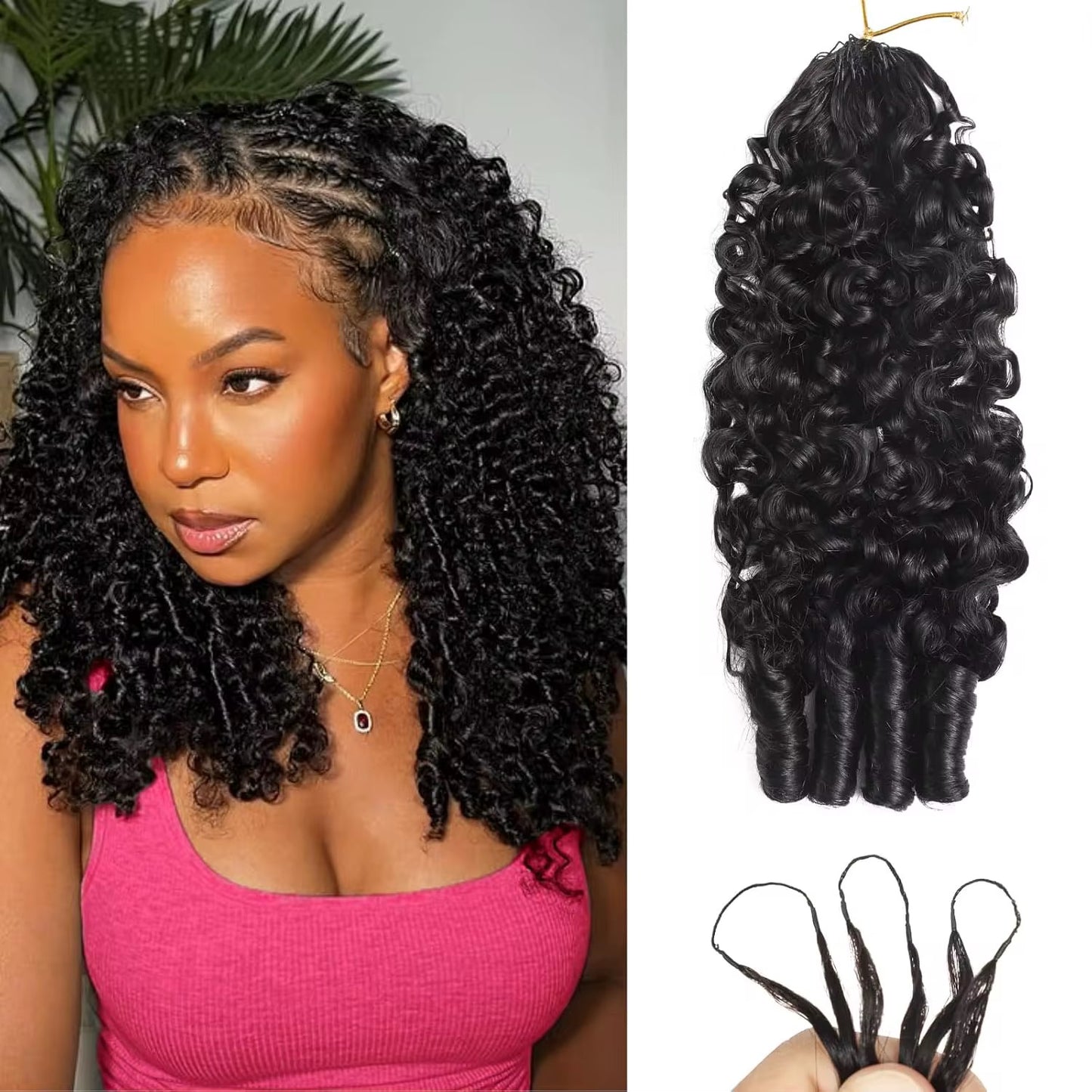Burmese Curly Crotchet Human Hair