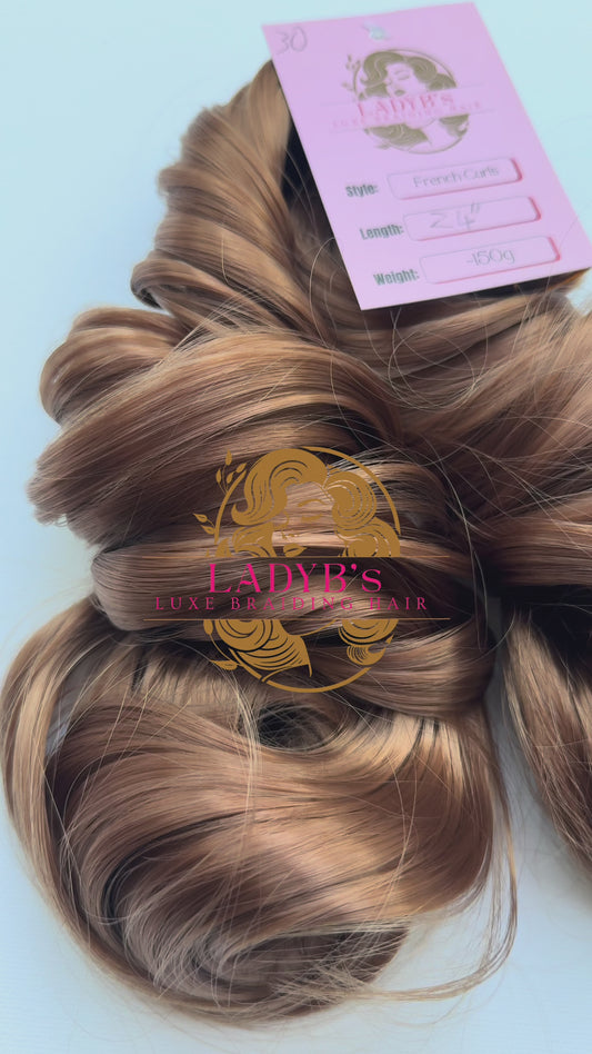 LADYB's Honey Brown #30 French Curls Braiding Hair Extension