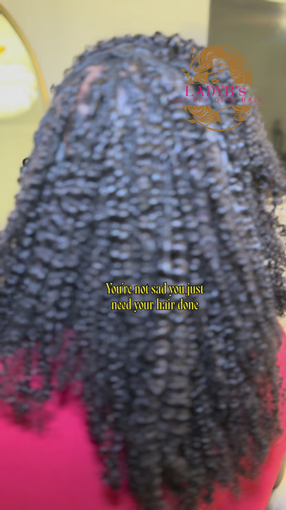 Afro Curly Crotchet Human Hair